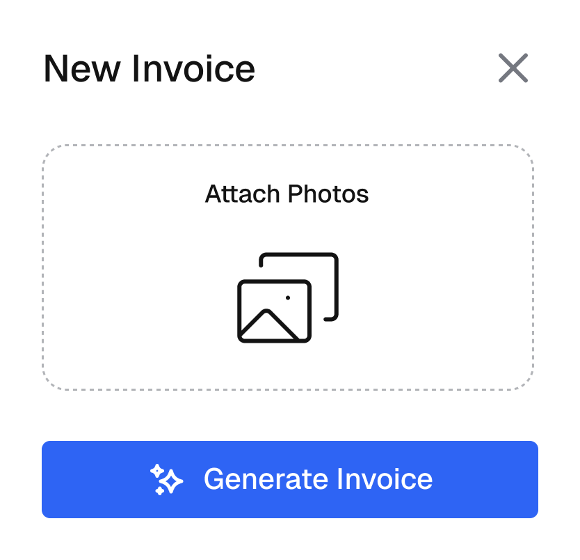Mockup showing fast, professional invoice creation