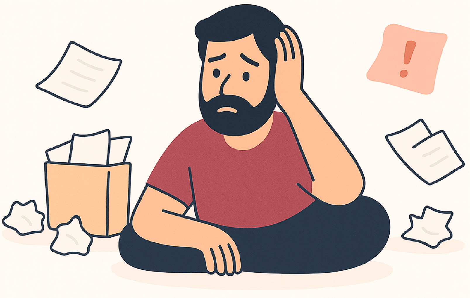 Stressed man